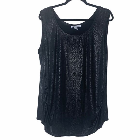 SALE❤️Kenneth Cole black snakeskin print blouse 2X (K1) - Picture 1 of 9